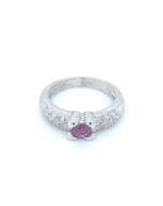 Diamonds White Gold Ruby Diamond Ring, 0.30 CT+ 0.80 CT Rings