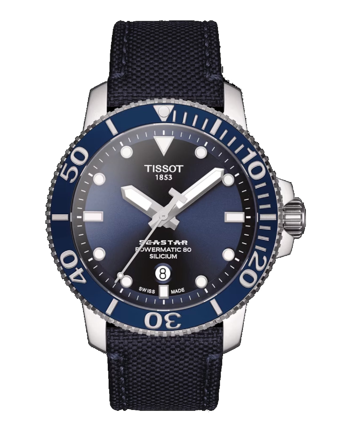 T120.407.17.041.01 Sea Star 1000 Powermatic 80H  Blue Indexes