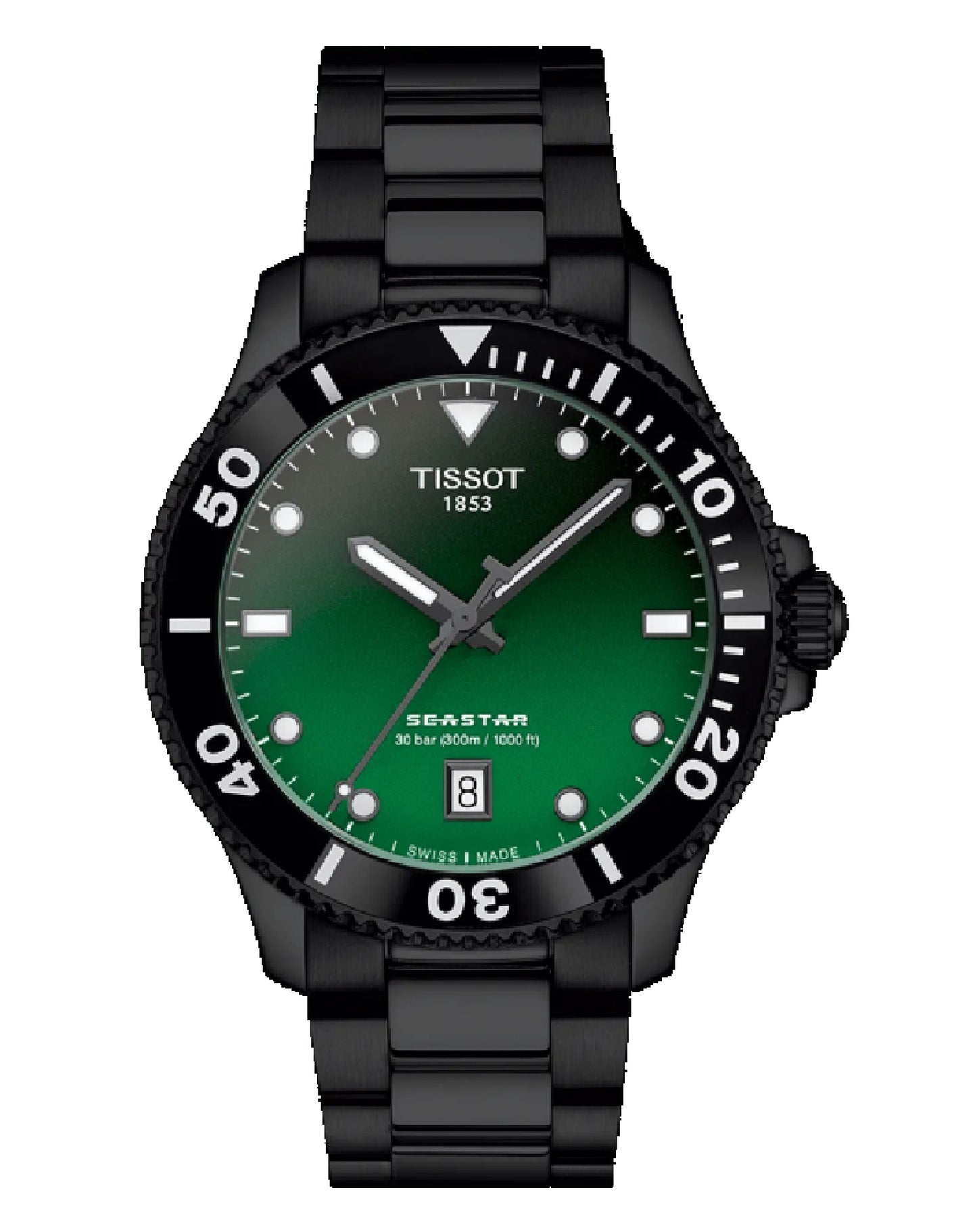T120.410.33.091.00 Sea Star 1000 Quartz Green Graded Dial 40mm