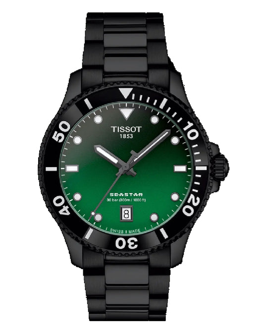 T120.410.33.091.00 Sea Star 1000 Quartz Green Graded Dial 40mm