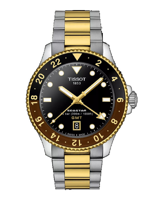 T120.852.22.051.00 Sea Star 1000 Quartz Black Dial Gmt