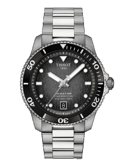 Tissot T120.807.11.051.00 Tissot Sea Star 1000 Powermatic 80 H Black Indexes Watch