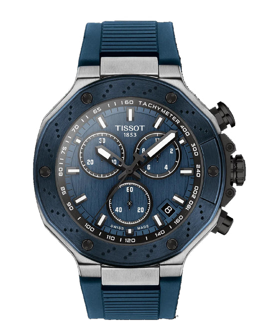 T141.417.27.041.00 T-Race Chronograph Blue Dial