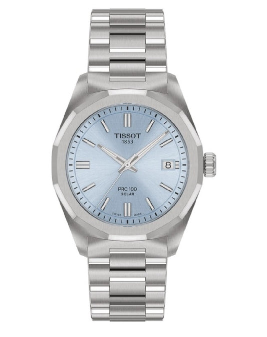T1518221135100 PRC 100 Solar 34mm Blue Dial