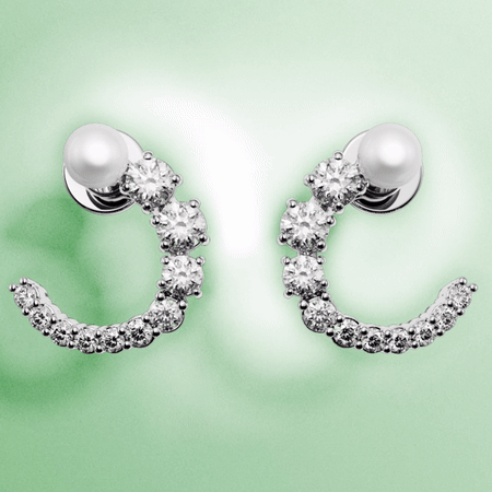 5692260 Swarovski Matrix Earrings, White Tone