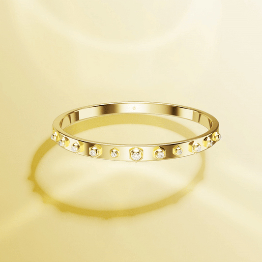5686948 Swarovski Numina Bangle Yellow Tone, Size L