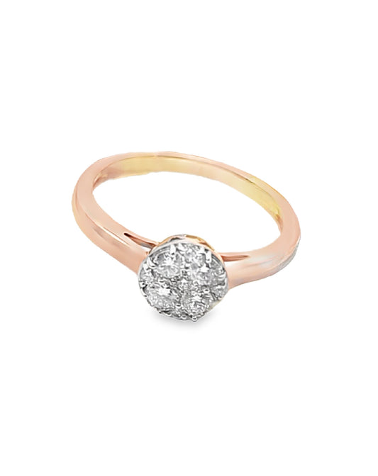 Solitaire cluster setting Diamond Ring, 0.43 CT