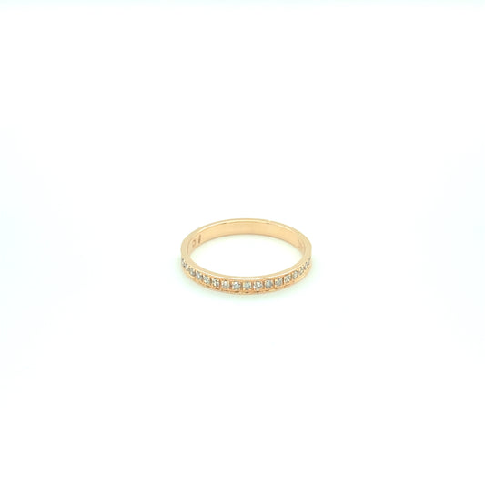 14 Kt ROSE Eternity Band Diamond Ring
