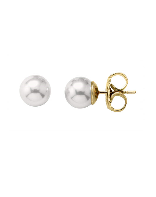 Majorica Yellow Gold Plated Earring Lyra Earrings