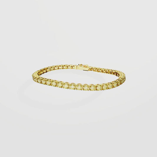 5660915 Swarovski Matrix Bracelet Size XL,Yellow Tone