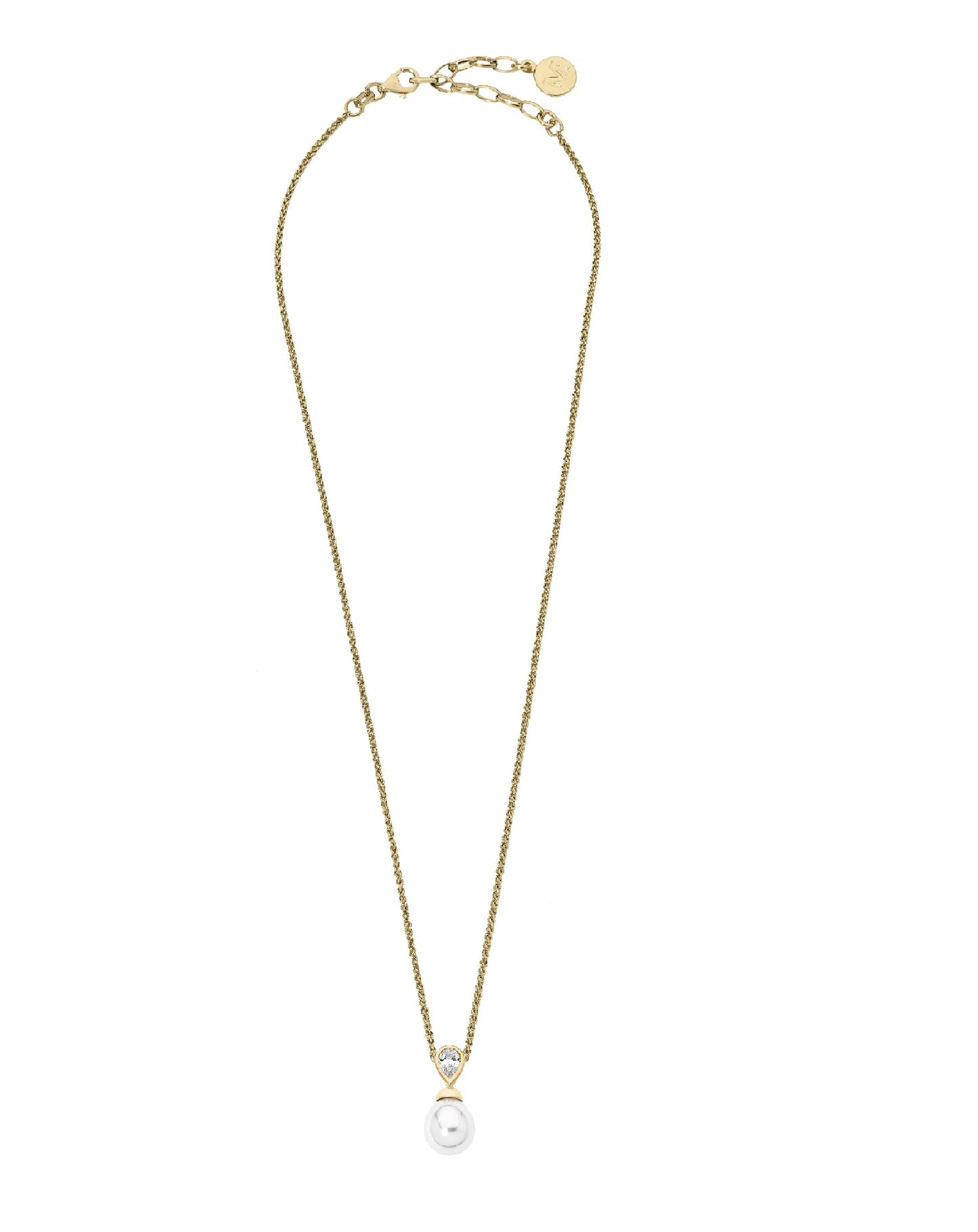 Majorica 12268.01.1.N42.000.1 Majorica Yellow Gold Tone Auva Pearl Necklace Necklaces