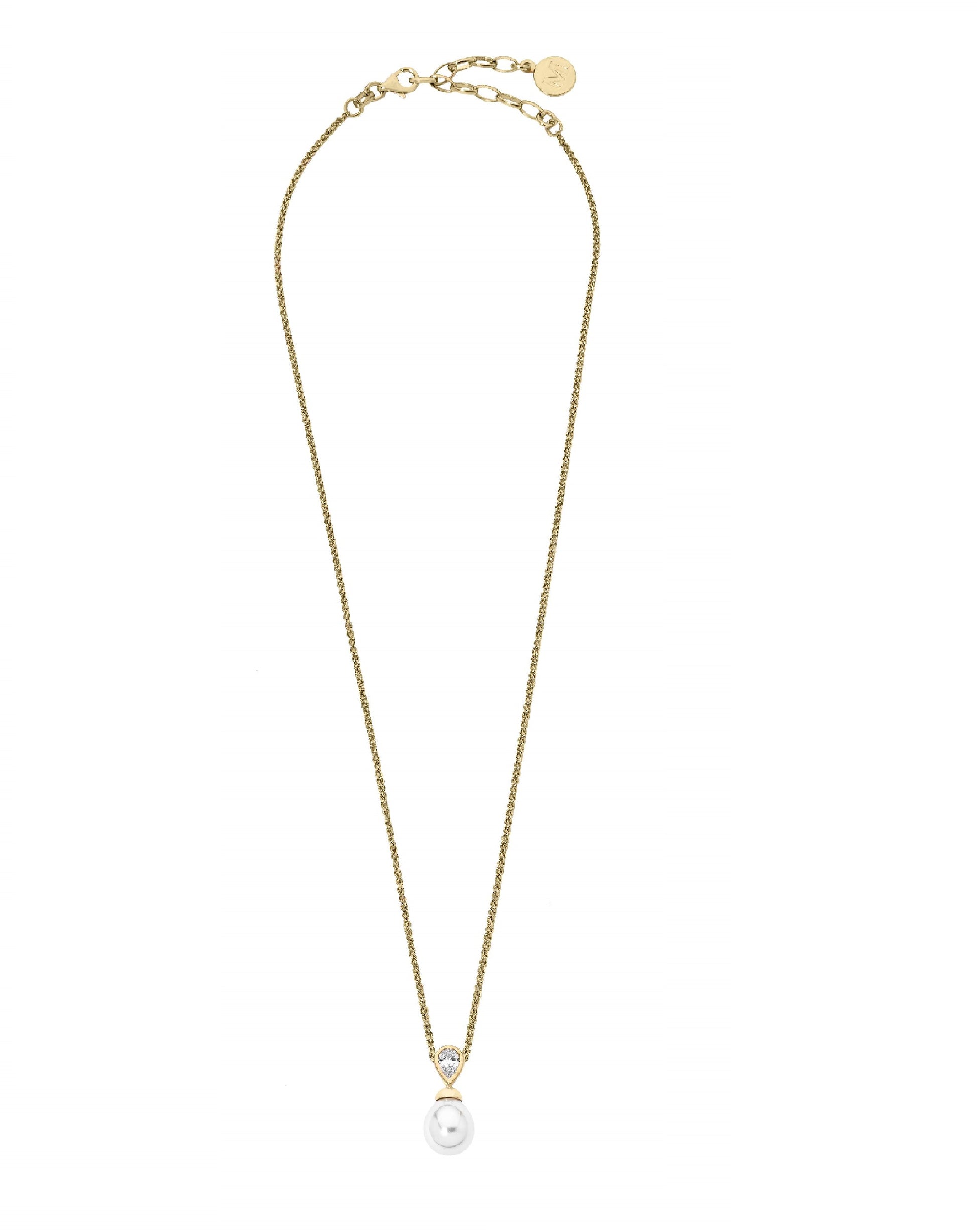 Majorica 12268.01.1.N42.000.1 Majorica Yellow Gold Tone Auva Pearl Necklace Necklaces