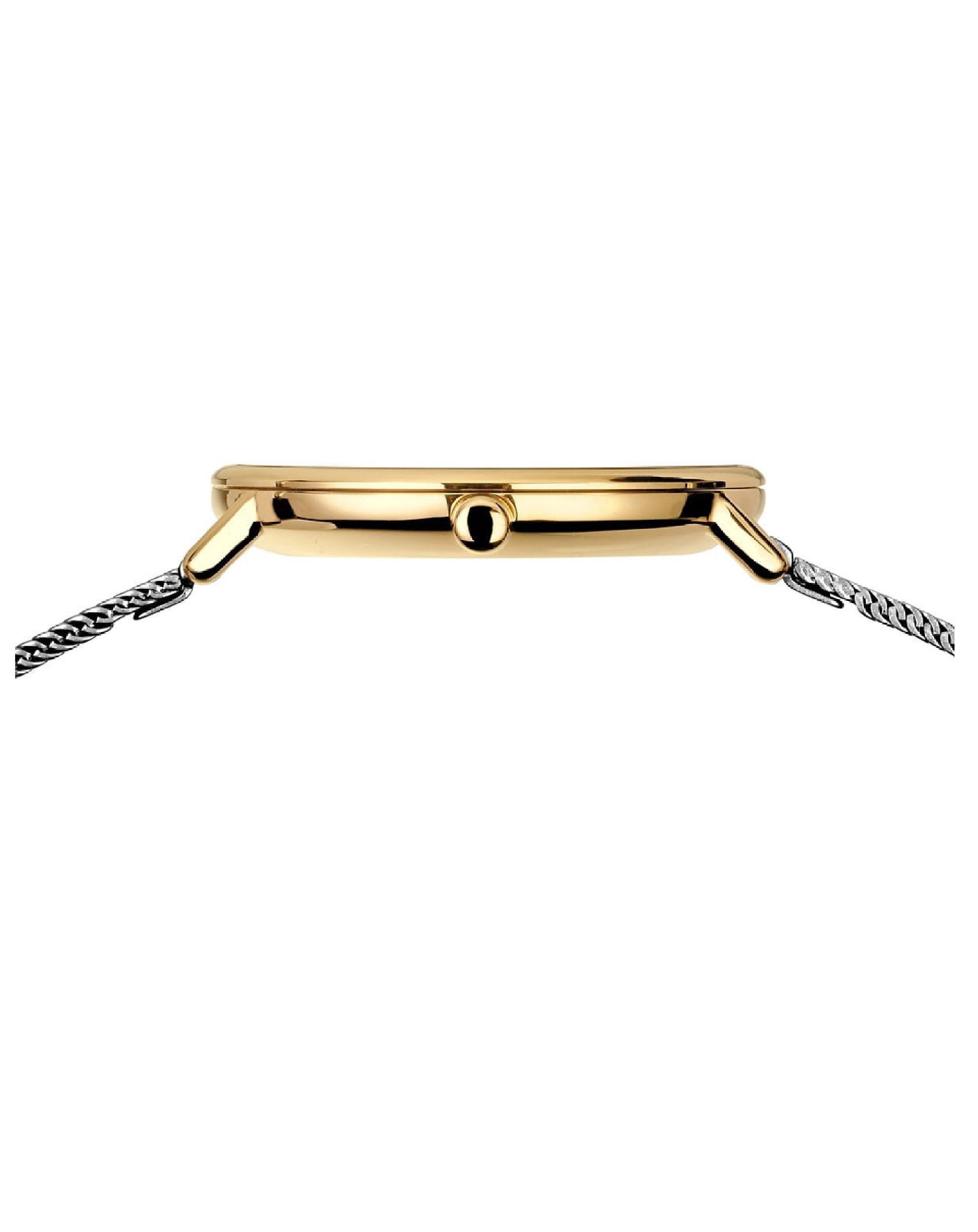 Bering 15729-010 Bering Watch Silver Dial Yellow Gold Plated Case Watch
