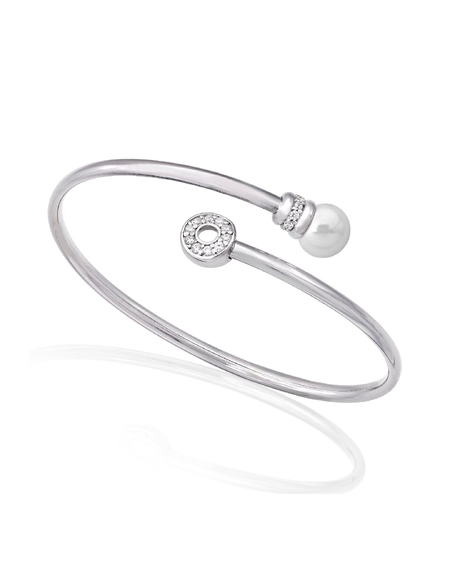 Majorica Bangle White Pearl Alina Cuff Bracelets