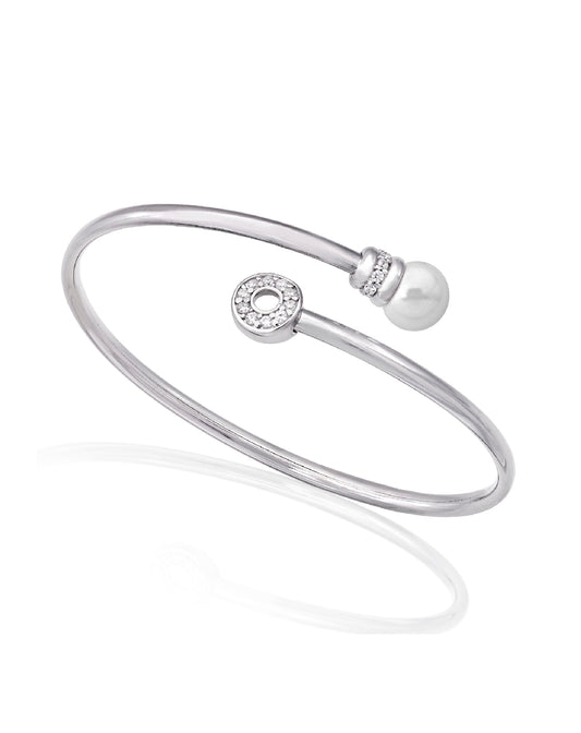 Majorica Bangle White Pearl Alina Cuff Bracelets