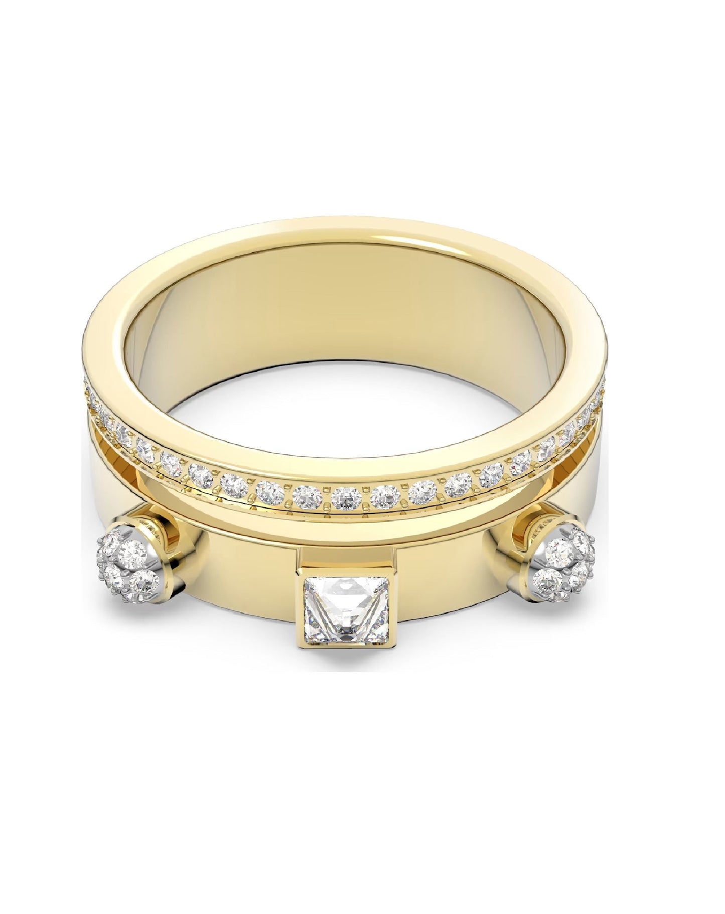 Swarovski Swarovski Thrilling YELLOW Gold Tone Ring Size 52 Rings