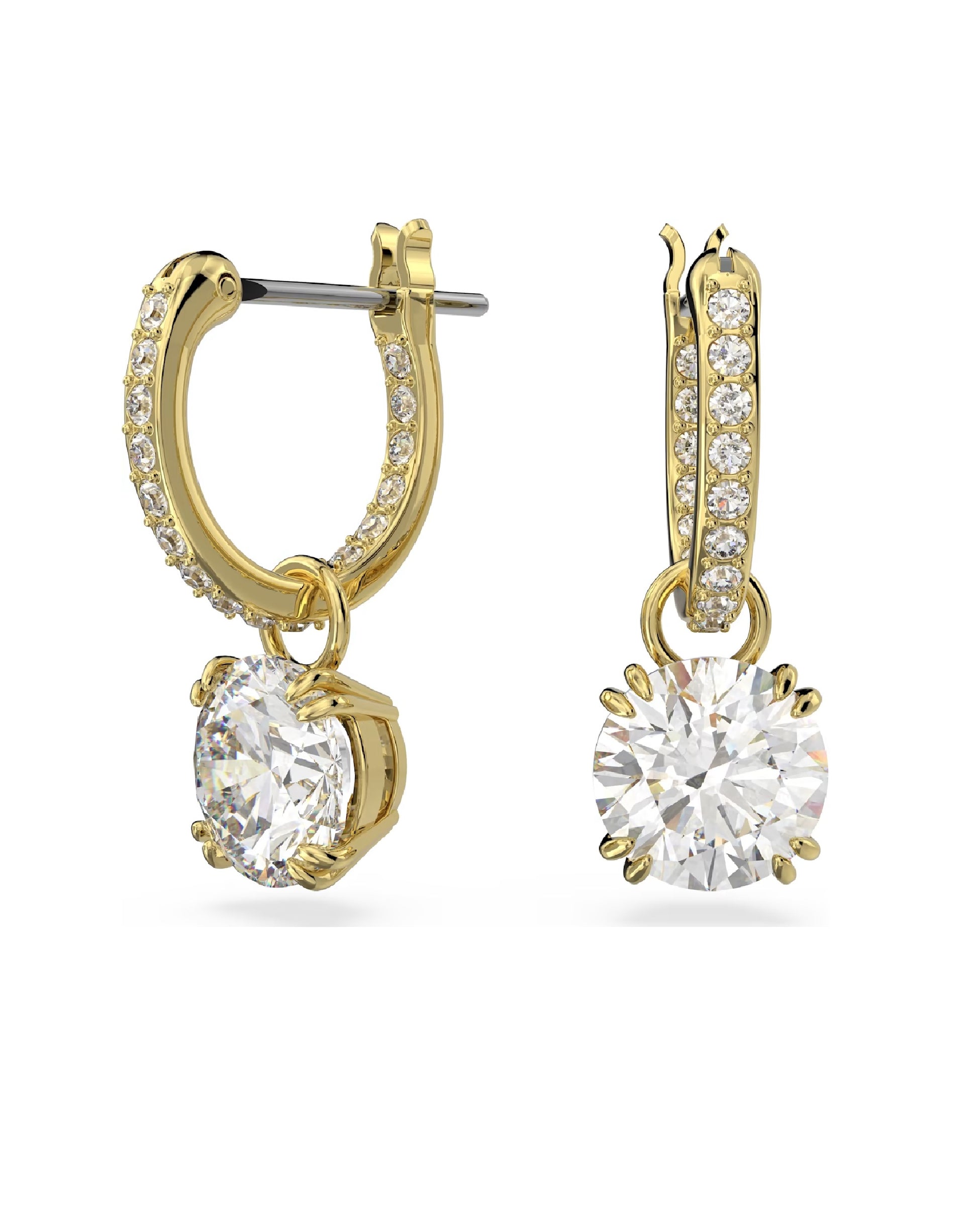 Swarovski 5638802 Swarovski CONSTELLA Drop Earrings, Yellow Gold Tone Earrings