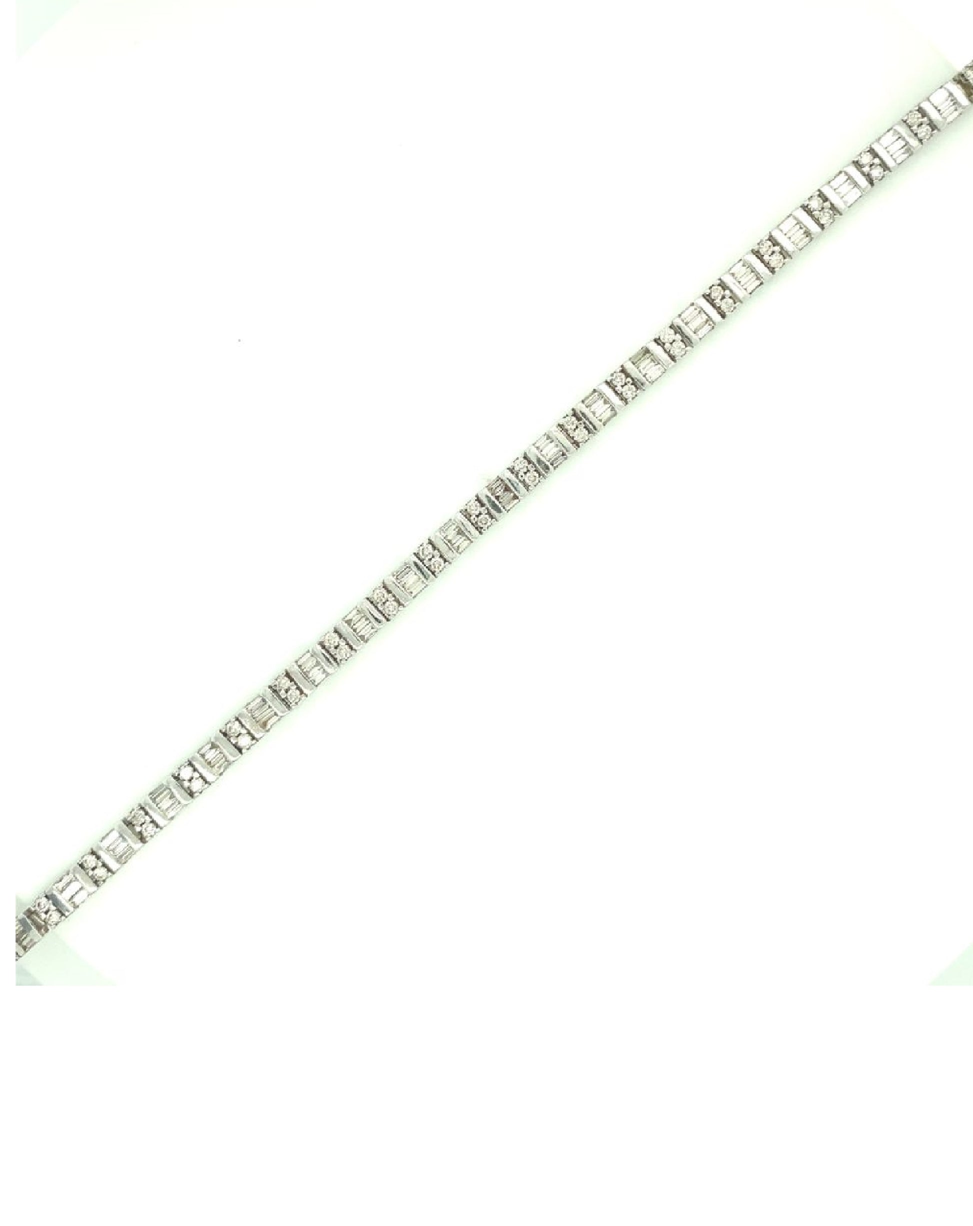 Diamonds 14Kt Baguette, Brilliant, Bracelet Bracelets