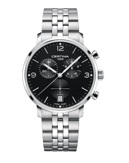 Certina C035.417.11.057.00 Certina BLACK Dial DS CAIMANO Chronograph Watch