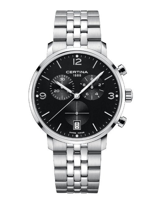 Certina C035.417.11.057.00 Certina BLACK Dial DS CAIMANO Chronograph Watch