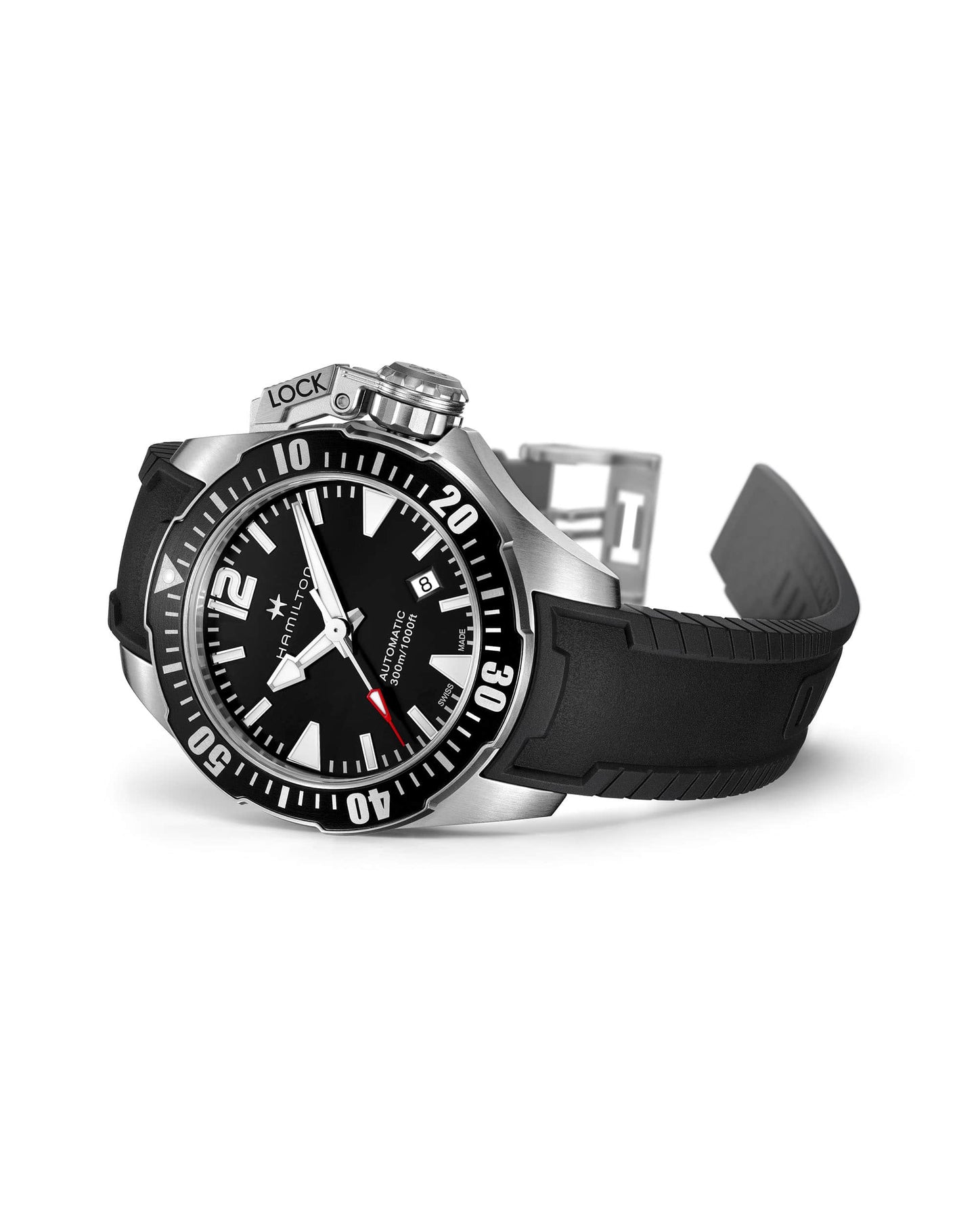 Diamonds N Diamonds Hamilton Khaki Navy Frogman Automatic Watch