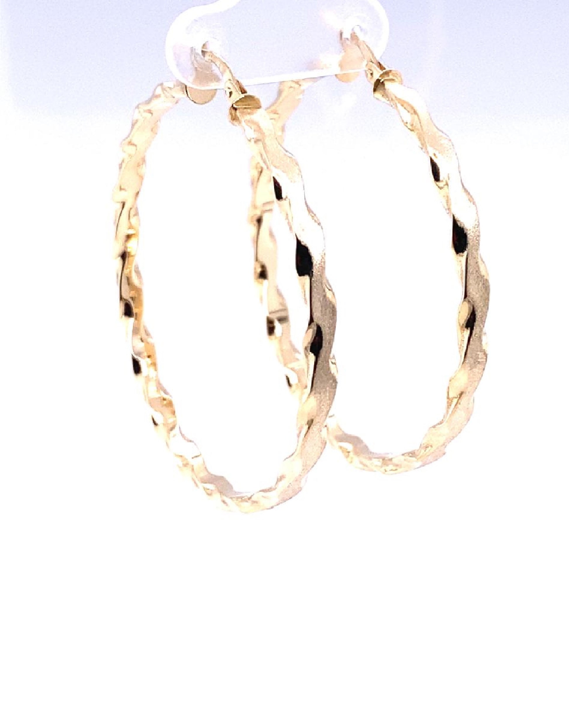 Gold 18 Kt Gold Earrings Twisted Hoop Jewelry