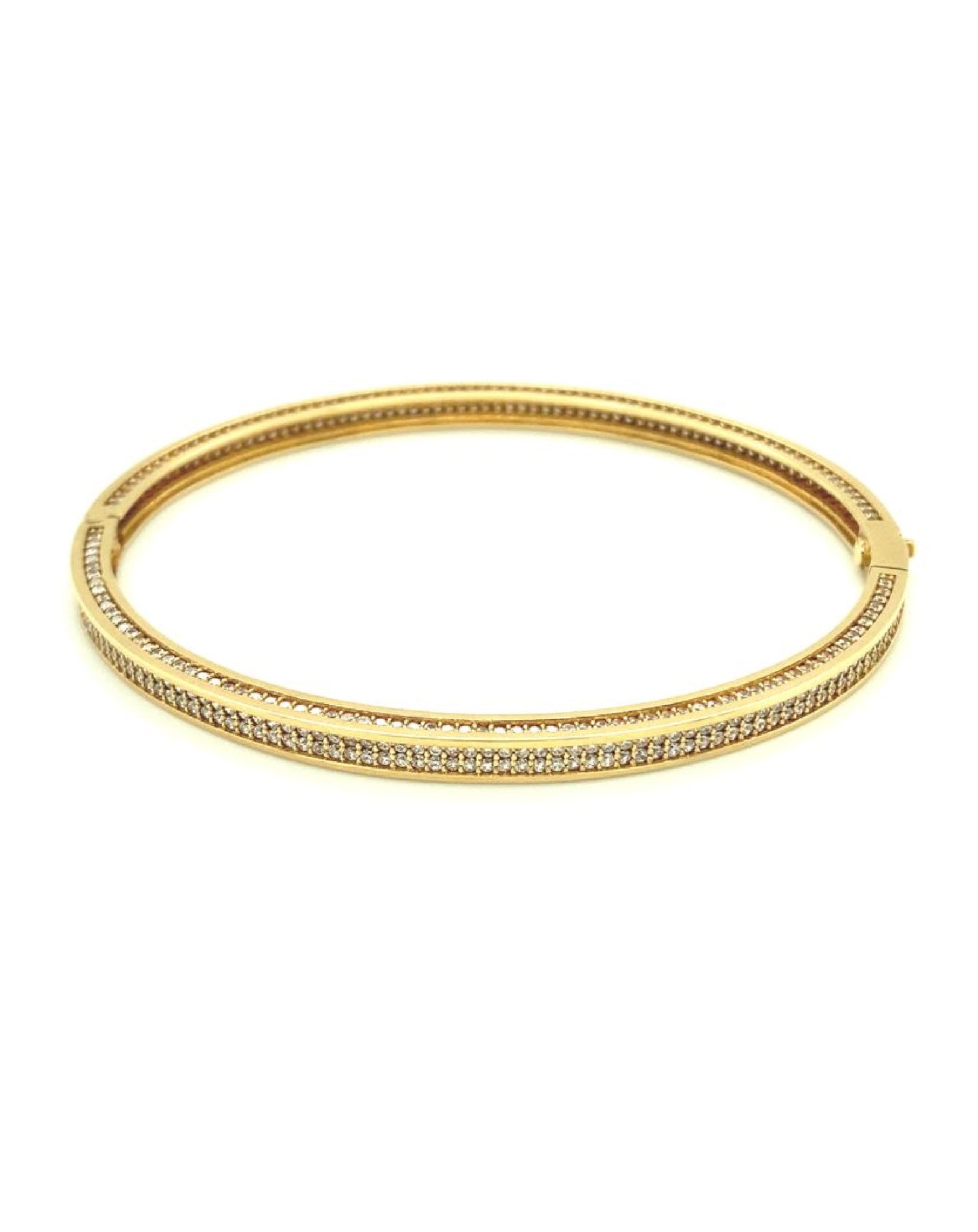 Gold 18 Kt Yellow Gold Sapphire Bangle Jewelry