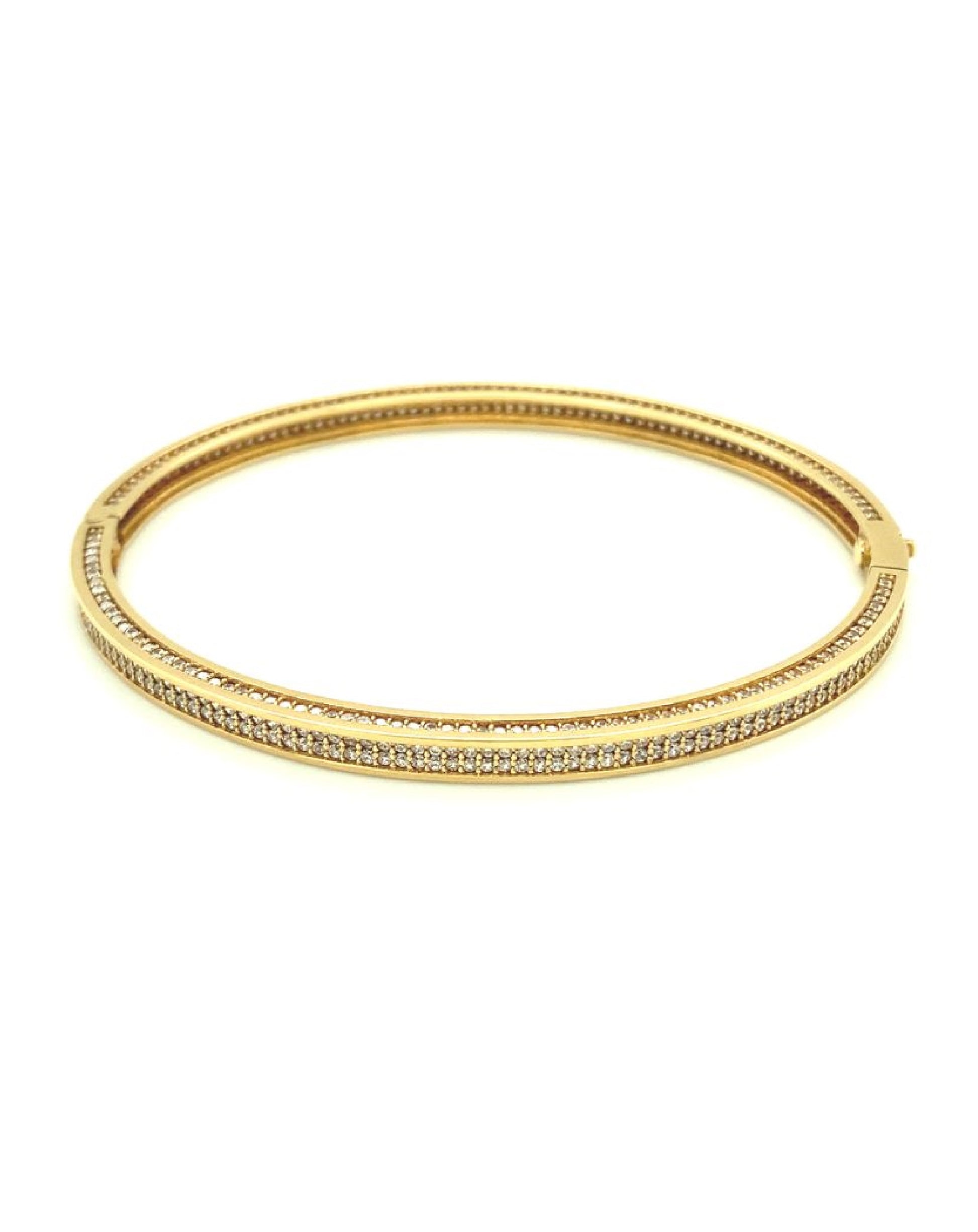 Gold 18 Kt Yellow Gold Sapphire Bangle Jewelry