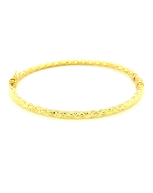 Gold 18 Kt Yellow Gold Rigid Bangle Jewelry