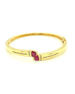 Diamonds Yellow gold Ruby Diamond Bangle, 1.00 CT+0.34 CT Jewelry