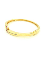 Diamonds Yellow gold Ruby Diamond Bangle, 1.00 CT+0.34 CT Jewelry