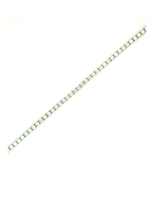 Diamonds 18 Kt White Gold Tennis Diamond Bracelet Bracelets
