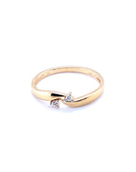 Diamonds Yellow Gold 2 Small Diamond Ring Rings