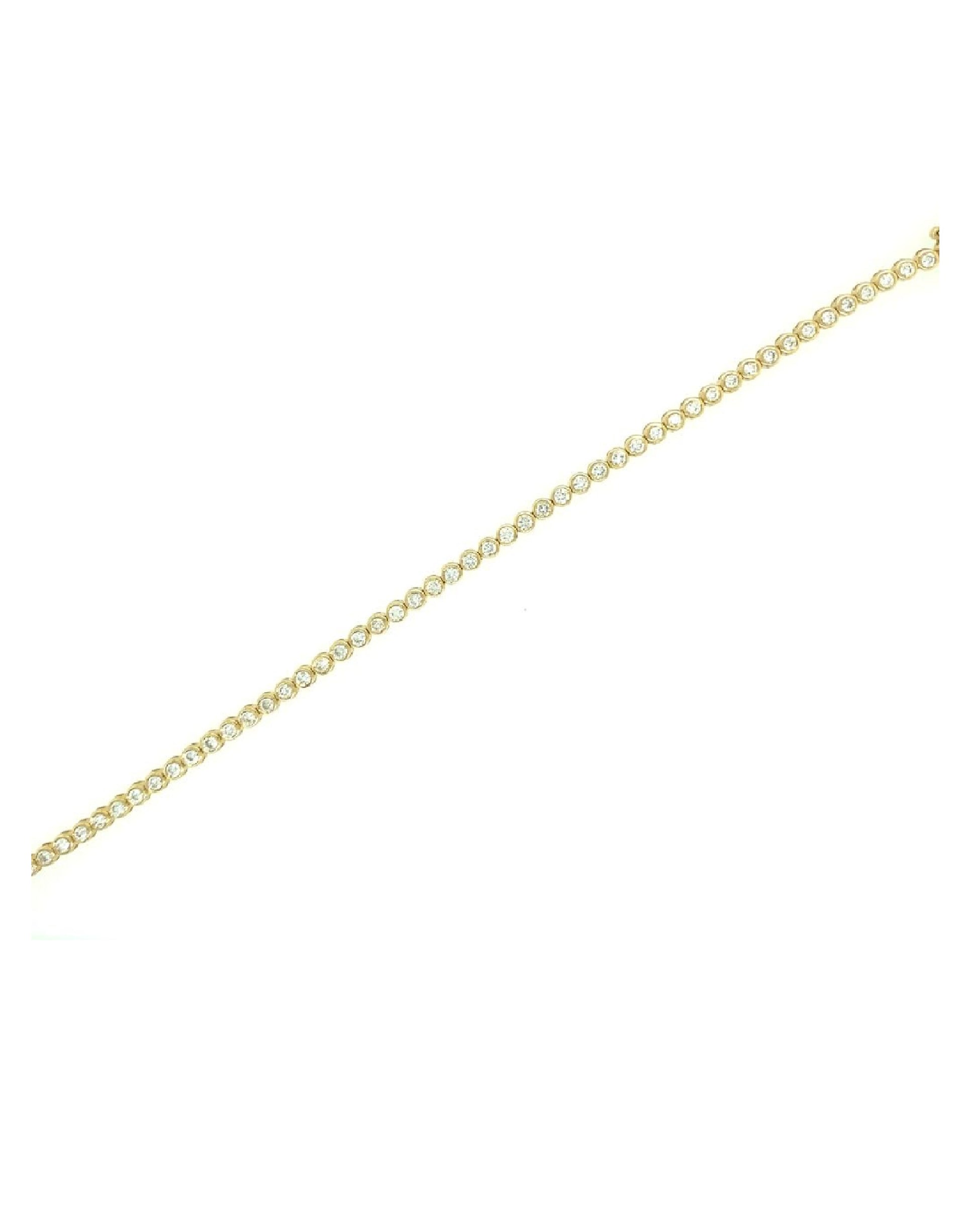 Diamonds Channel Setting Brilliant Cut Diamond Bracelet Bracelets