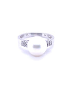 Diamonds White Pearl Stone Diamond Ring Rings