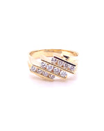 Diamonds 3 Lines Diamond Ring, 0.54CT Rings