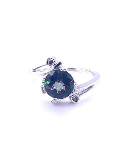 Diamonds Mystic Stone Brilliant Cut Semi-Precious Diamond Ring Rings