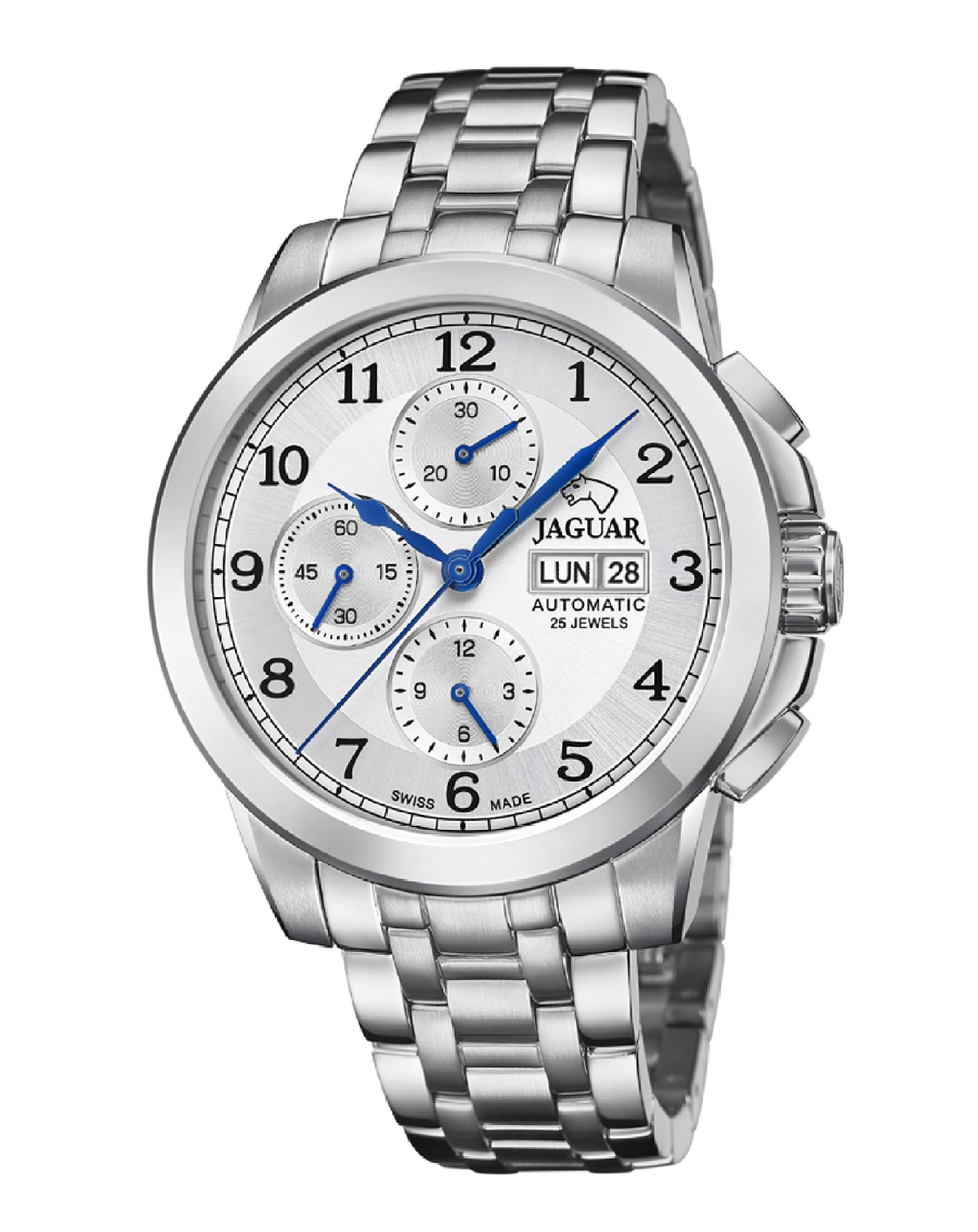 Jaguar J978/1 Jaguar Swiss Made Automatic Chronograph Silver Dial EXCLUSIVE WATCHES Watch